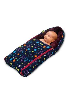 BAYBEE - Maroon 3 In 1 Velvet Cotton Baby Bed Cum Sleeping Bag (0-6 Months)