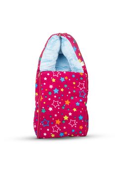 BAYBEE - Pink Cotton Baby Bed Cum Printed Sleeping Bag (0-6 Months)