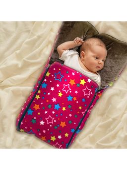 BAYBEE - Brown 3 In 1 Velvet Cotton Baby Bed Cum Sleeping Bag (0-6 Months)