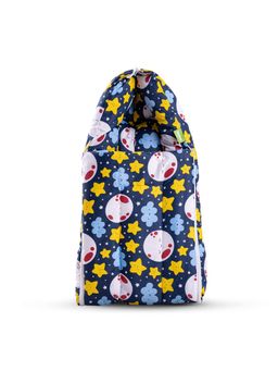 BAYBEE - Navy Blue Polyester Little Max 3 In 1 Cotton Bed Cum Sleeping Bag (0-6 Months)