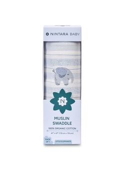 NINTARA BABY - Blue Organic Cotton Ultra-Soft Swaddle (18-24 Months)