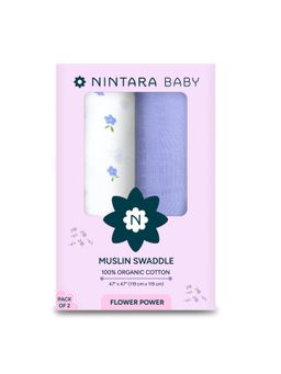 NINTARA BABY - Multi-Color Organic Cotton Ultra-Soft Swaddle (Pack of 2) (18-24 Months)