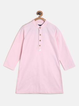 Tales & Stories - Boys Pink 100 Percent Cotton Kurta