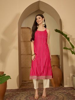 Gahan - Womens Pink Blended Kurta