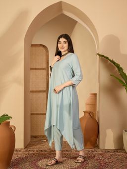 Gahan - Womens Blue Blended Kurta