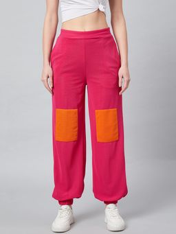 AAREIN - Pink Solid Casual Joggers