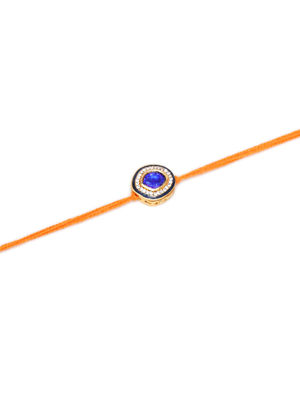 Buy Ruby Raang Studio Single Stone Blue Kundan Rakhi with Diamond ...