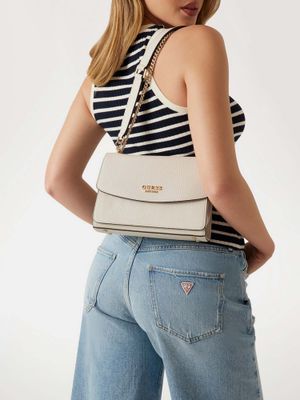 GUESS Borsa A Tracolla Calista Convertible Xbody In Color Bone (Avorio) - Elegante E Pratica