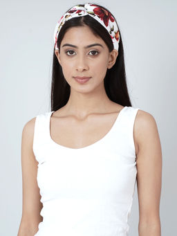 First Resort by Ramola Bachchan - Multicoloured Floral Print Headband