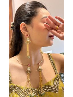 Ehsaas Jewellery - Lehar Pink Necklace with Earrings