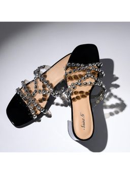 Saint G - Women Opal Silver Stud Embellished Block Heels