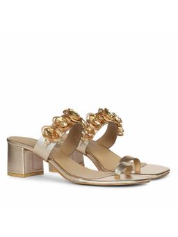 Saint G - Women Gold Embellished Block Heels
