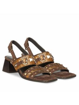 Saint G - Women Brown Leather Block Heels