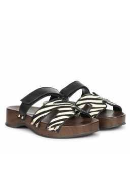 Saint G - Women Black Leather Platform Sandals