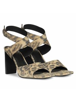 Saint G - Women Leopard Suede Leather Block Heels