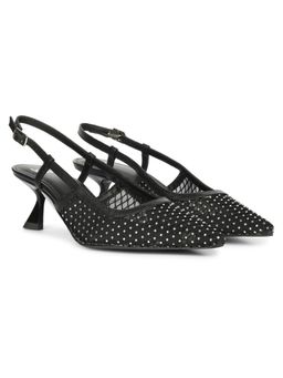 Saint G - Women Crystal Embellished Black Kitten Heels