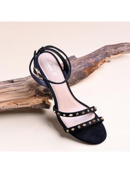 Saint G - Women Studded Black Suede Leather Stiletto Heels