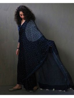 Chidiyaa - Nadia Handblockprinted Modal Silk Saree