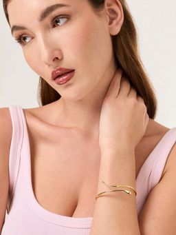 White Lies - Snake Cuff Adjustable Bracelet