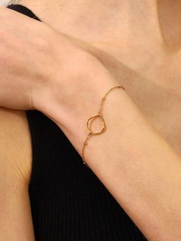 White Lies - Fluid Gold Loop Adjustable Bracelet