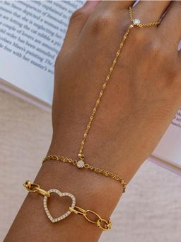 White Lies - Velvet Link Hand Chain Adjustable Bracelets