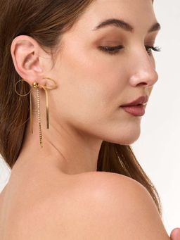 White Lies - Crystal Bow Drop Earrings