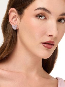 White Lies - Pink Heart Studs Earrings