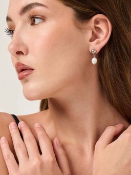 White Lies - Pearl Drop Earrings Drop Earrings