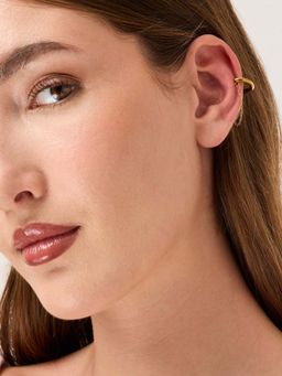 White Lies - Edge Chain Cuff Earrings