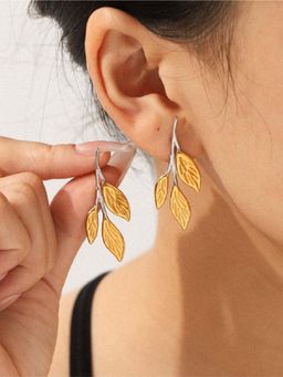White Lies - Leaf Drop Earrings