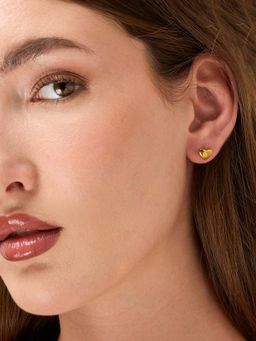 White Lies - Gold Heart Stud Earring