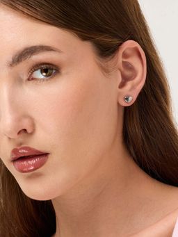 White Lies - Silver Heart Stud Earring