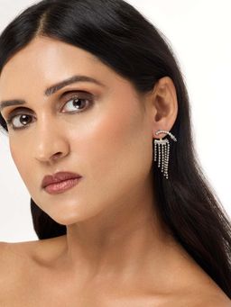 White Lies - Midnight Fringe White Earrings