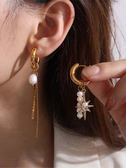 White Lies - Starlit Hoops Drop Earrings