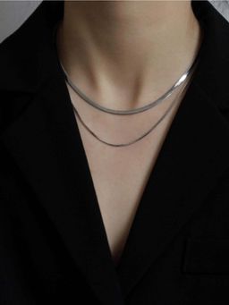 White Lies - Double Layer Snake Chain - Silver