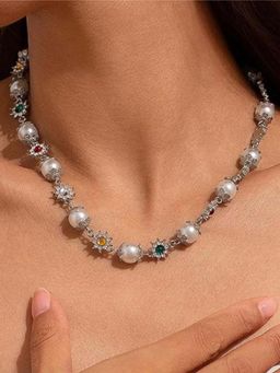 White Lies - Vintage Royale Adjustable Necklace Silver