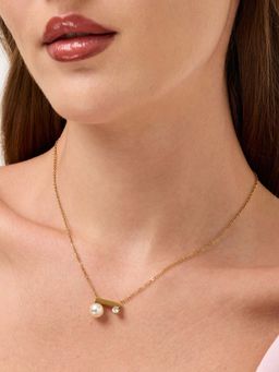 White Lies - Pearl Bar Adjustable Necklace