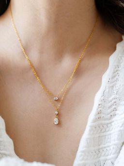 White Lies - Layered Sparkle Adjustable Necklace