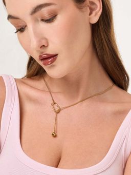 White Lies - Sphere Drop Adjustable Necklace