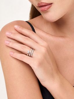 White Lies - Serpentine Crystal Ring Silver