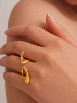 White Lies - Slither Ring Gold