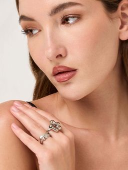 White Lies - Molten Muse Adjustable Ring