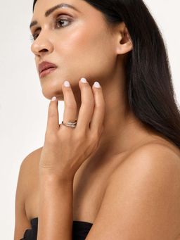 White Lies - Serpentes Adjustable Ring Silver