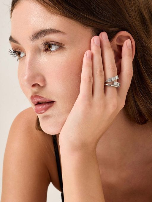 White Lies Starlight Ring Silver