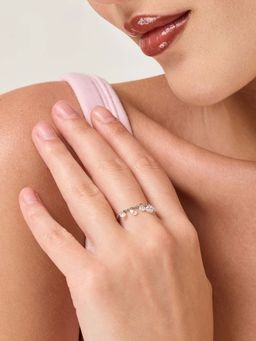 White Lies - Sugar Drop Adjustable Ring Silver