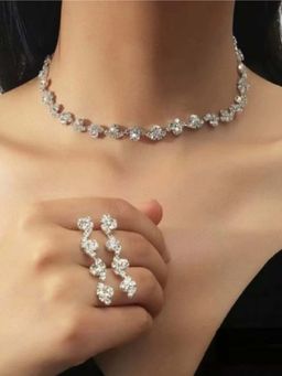 White Lies - Crystal Choker Jewellery Set