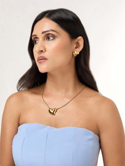 White Lies - Liquid Gold Heart Jewellery Set