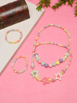Stol'N - Pack Of 4 Beaded Necklaces & Bracelets - Multi Colour