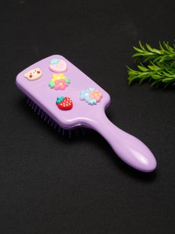 Stol'N - Rectangle Shaped Embellished Hair Brush - Purple