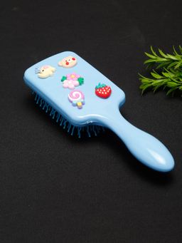 Stol'N - Rectangle Shaped Embellished Hair Brush - Blue